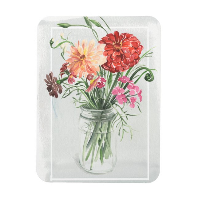 Íman Flores Selvagens de Verão - Pinks & Reds (Vertical)