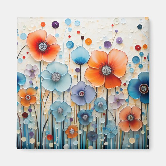 Íman Flores selvagens florescentes entonadas (Frente)