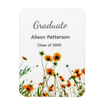 Flores silvestres amarelas alaranjadas modernas e 