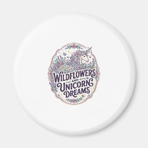 Íman Flores Silvestres de Unicórnio e Sonhos de Unicórn