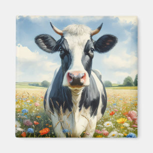 Íman Flores silvestres Holstein Vaca leiteira