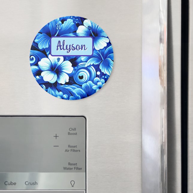 Íman Flores Tropicais do Havaí Hibiscus Personalizadas (In Situ (Fridge))