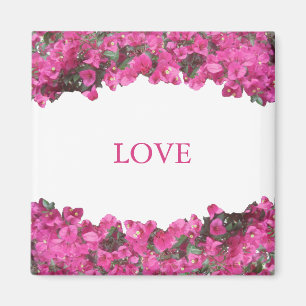 Íman Flores Tropicais em Branco