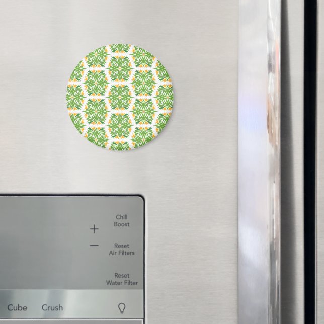 Íman Flores Verdes, Padrão De Flores, Padrão Floral (In Situ (Fridge))