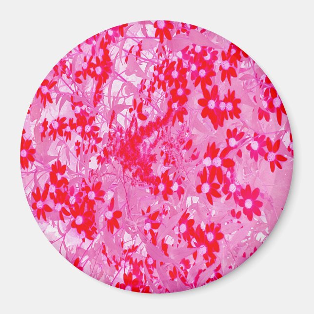 Íman Flores Vermelhas bonito (Frente)