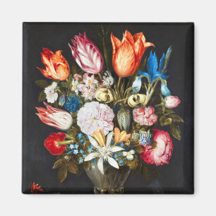 Íman Flores Vintage em um Vidro por Ambrosius Bosschaer