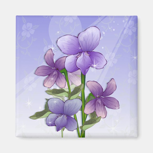 Íman Flores violetas (Frente)