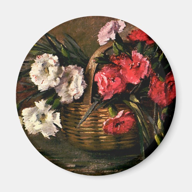 Íman Flores Vitorianas Antigas, Cravos Florais (Frente)