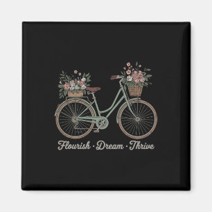 Íman Florescer Sonho Prosperar Floral Bicicleta Trump S