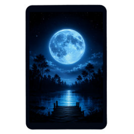 Íman Floresta Celestial Iluminada pela Lua Estética Ref