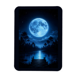 Íman Floresta Celestial Iluminada pela Lua Estética Ref