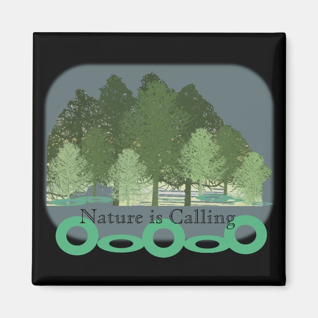 Íman Floresta de Árvores da Natureza Ímã (Frente)
