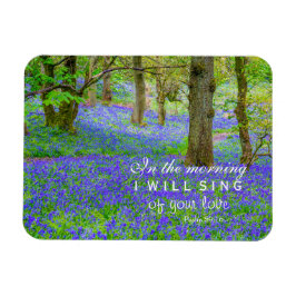Íman Floresta de Bluebells na Escócia, versos bíblias