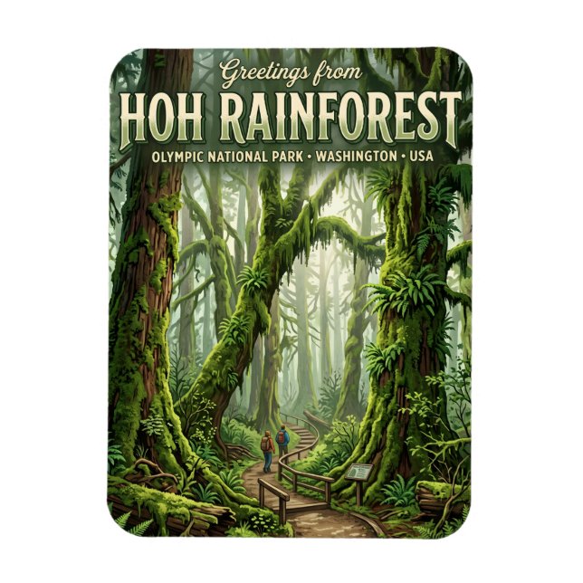 Íman Floresta de Chuva de Hoh Washington (Vertical)