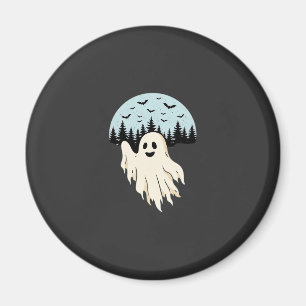 Íman Floresta de Lua Fantasma de Halloween Design_1