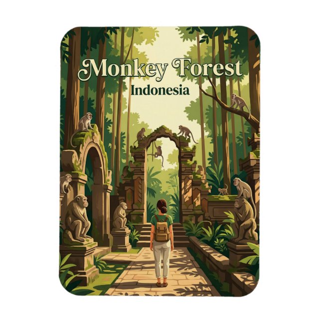 Íman Floresta de Macacos de Ubud Indonésia (Vertical)