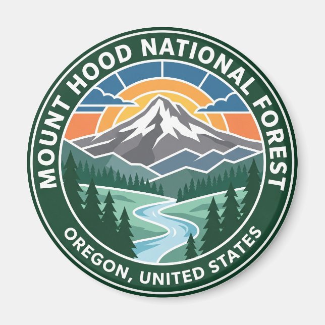 Íman Floresta Nacional de Mount Hood Oregon (Frente)