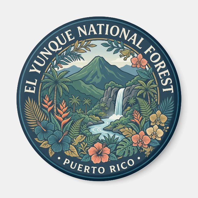 Íman Floresta Nacional El Yunque Porto Rico (Frente)