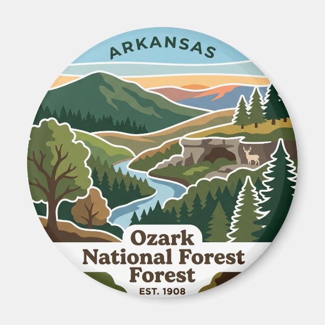 Íman Floresta Nacional Ozark Arkansas (Frente)