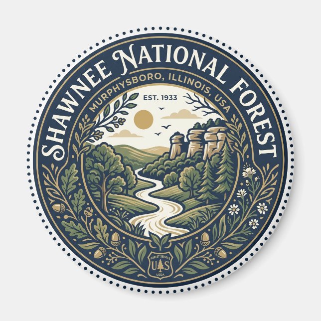 Íman Floresta Nacional Shawnee EUA (Frente)