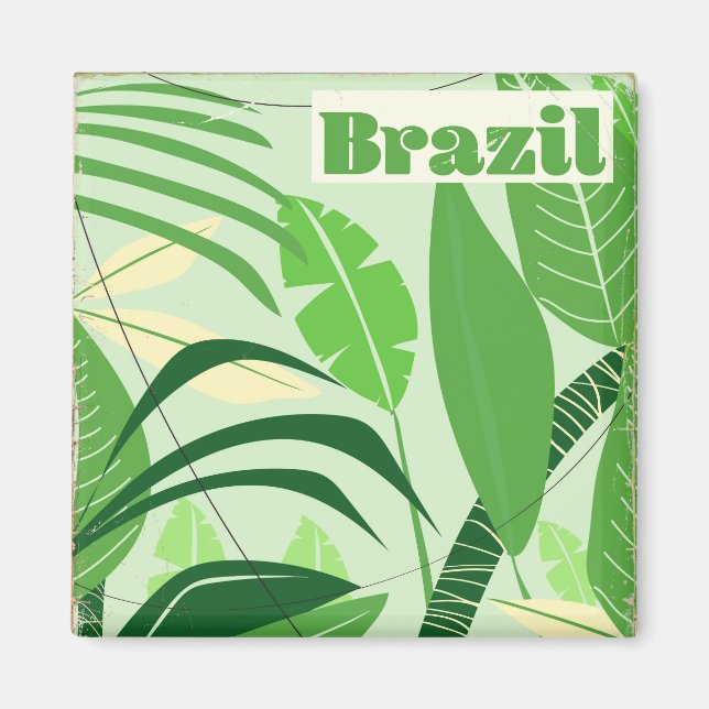 Íman Floresta tropical brasileira impressão de férias e (Frente)