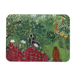 Íman Floresta tropical com Macaco, 1910 (óleo em