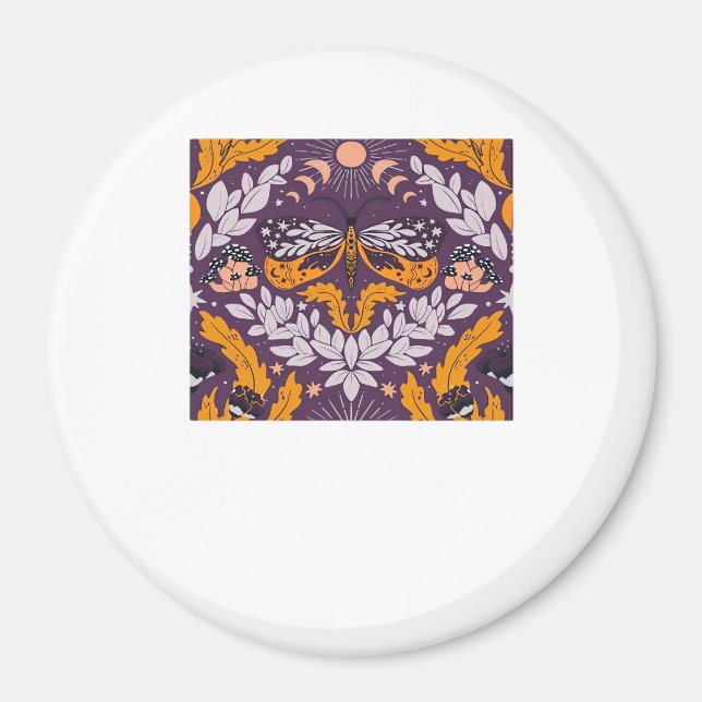 Íman Florestas De Borboleta Whimsigoth - Roxo, Lavanda  (Frente)