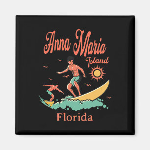 Íman Flórida Anna Maria Ilha Fl Surfista Surfando Pesca