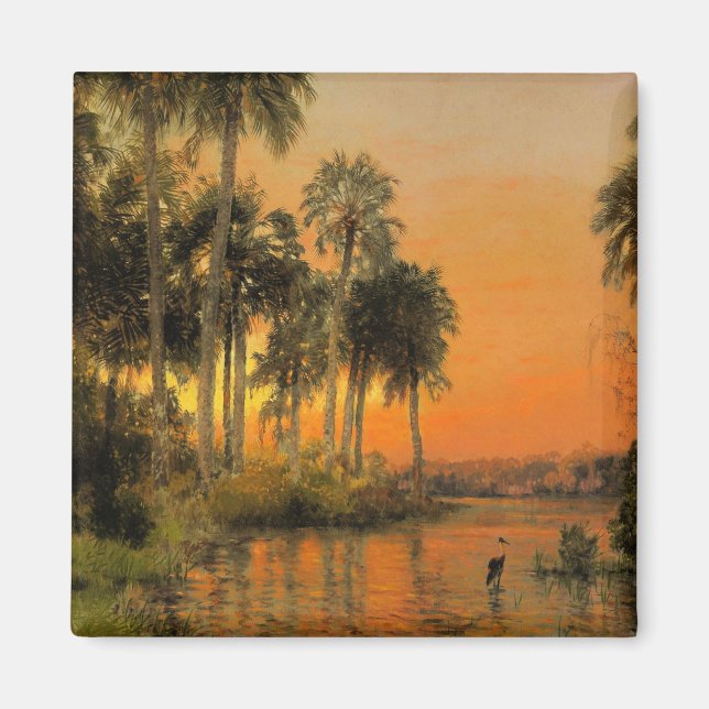 Íman Florida Sunset, pintura de Herman Herzog (Frente)