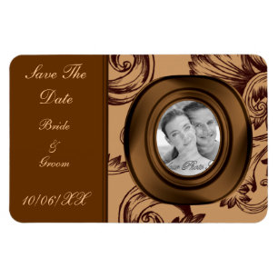 Íman Flourish do vintage (Brown escuro)