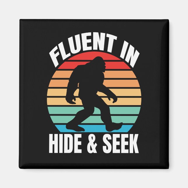 Íman Fluente em Esconde-Esconde Bigfoot Engraçado (Frente)