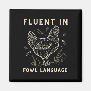 Íman Fluente Em Linguagem De Agricultor De Frango Galin