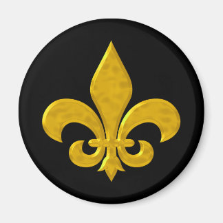 Íman Fluer De Lis Hammered Dourado