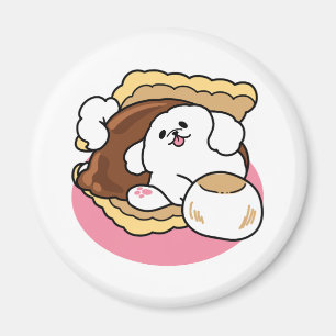 Íman Fluffier Tha S’more - Cute Dog and Dessert Pun