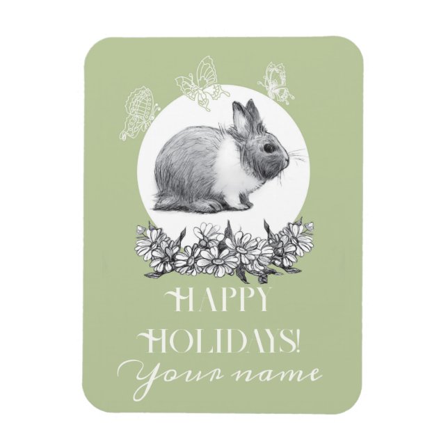 Íman Fluffy o coelho (Vertical)