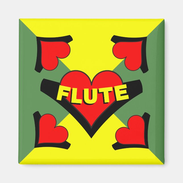 Íman Flute Over Heart (Frente)