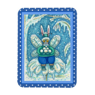 ÍMAN  FLUTTERBUN WINTER WONDERLAND, BUNNY RABBIT