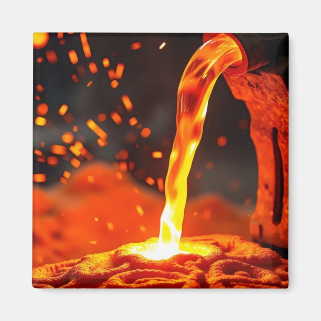 Íman fluxo de metal fundido (Frente)