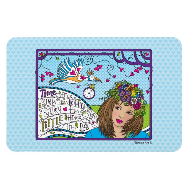 Íman Fluxos de tempo_ímã flexível 6" x 4" (Horizontal)