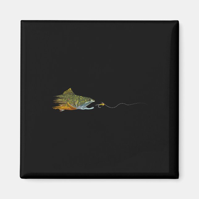 Íman Fly Fishing Truta Riacho Mosca Seca Amarrando Pesc (Frente)