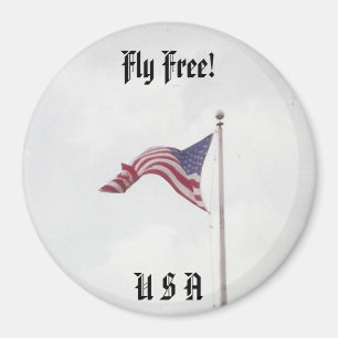 Íman Fly Free USA Flag - imã