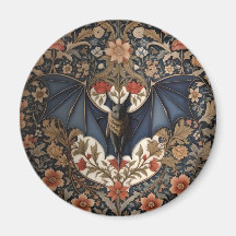 Flying Bat - Moderno William Morris Floral