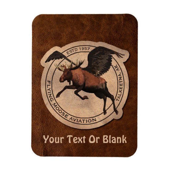 Íman Flying Moose Aviation Patch (Vertical)