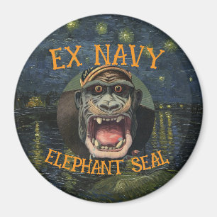 Íman Foca elefante da Marinha HG Veterano orgulhoso Exé