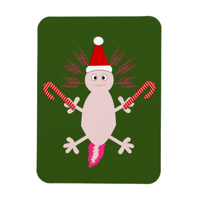 Íman Fofo de Natal Axolotl (Vertical)