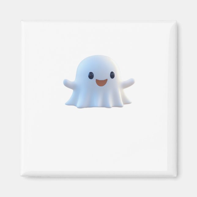 Íman Fofo Pequeno Boo Gráfico Retro (Frente)
