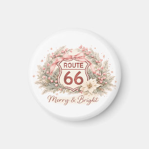 Íman Fofo Shabby Chic Rota 66 Floral Retro de Inverno