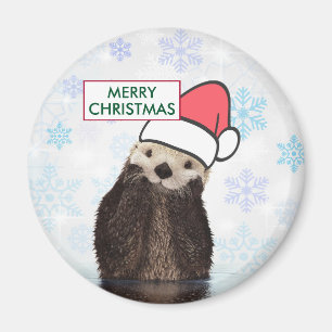 Íman Fofo Vestindo um Natal Feliz Natal