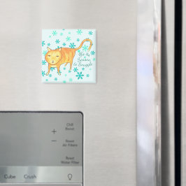 Íman Fofuras Quentes & Nevadas de Inverno Gato de Natal