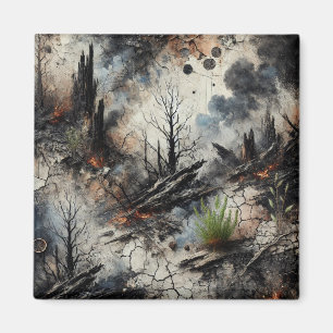 Íman Fogo Selvagem Após Abstrato de Arte